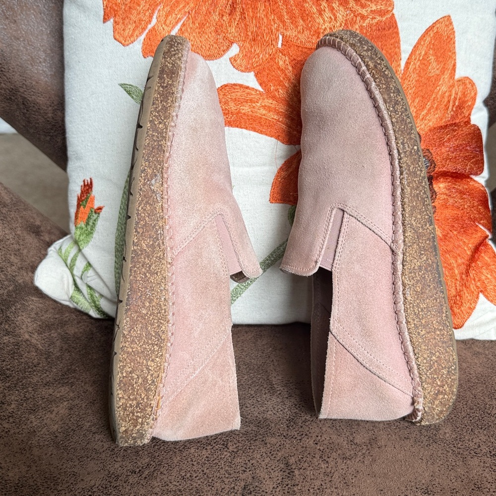 BIRKENSTOCK CALLAN SUEDE LEATHER CONVERTIBLE SLIP ON LOAFER FLATS CORK VGUC 39E - Picture 8 of 15